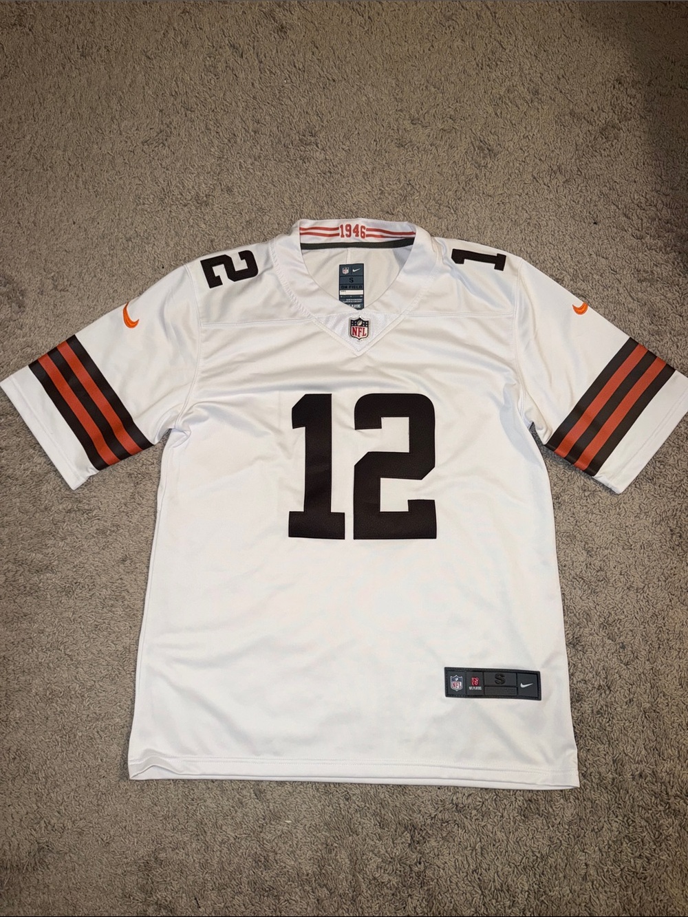 Cleveland Browns White Sanders Football Jersey